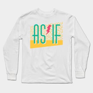 AS IF Retro Design Long Sleeve T-Shirt